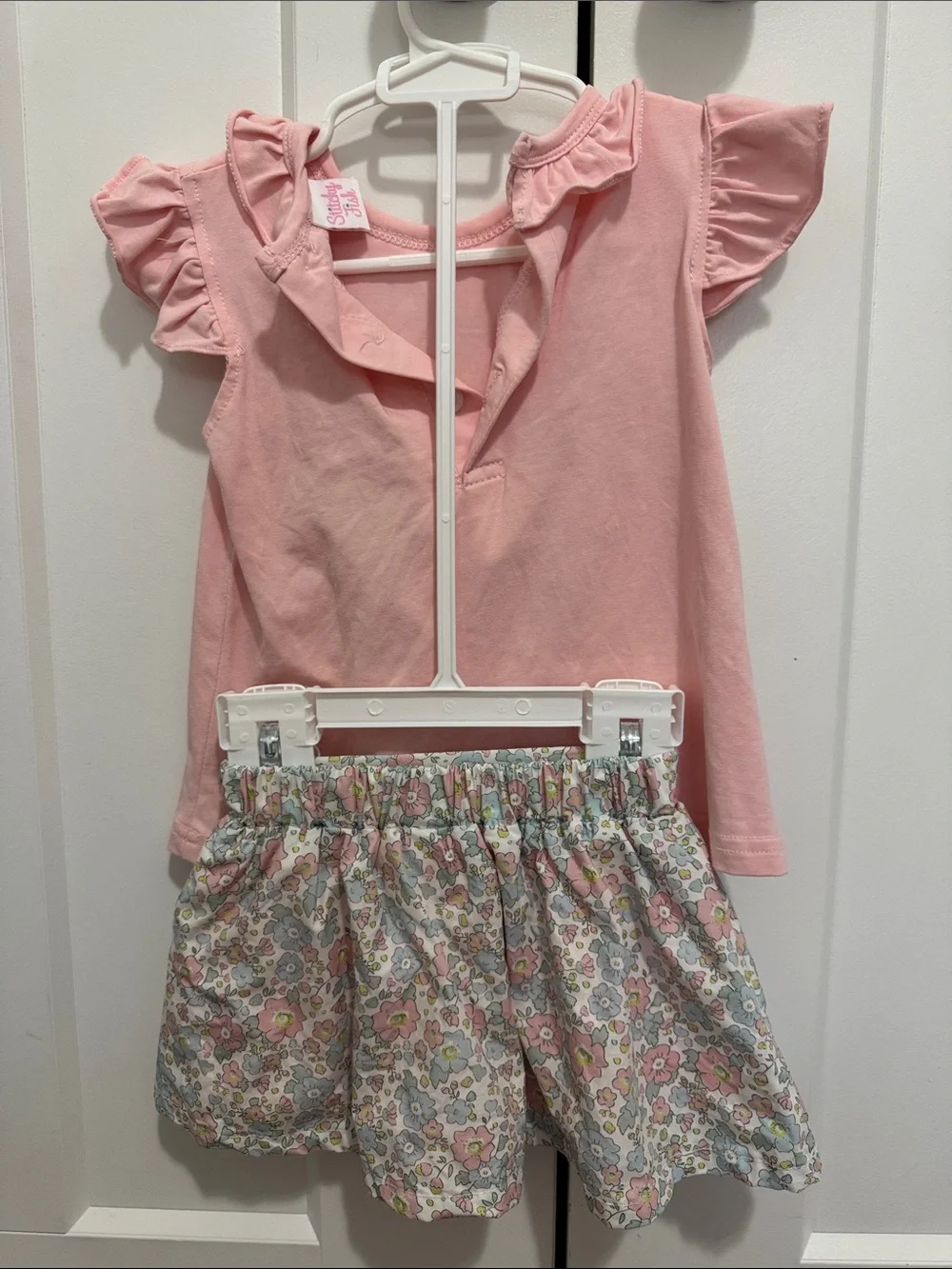 Stitchy fish skirt set 12m 95% cotton